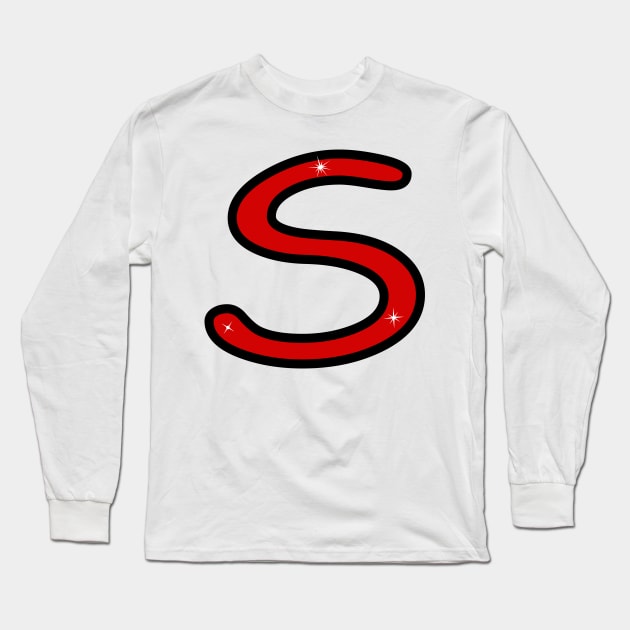 Letter S. Name with letter S. Personalized gift. Abbreviation. Abbreviation. Lettering Long Sleeve T-Shirt by grafinya